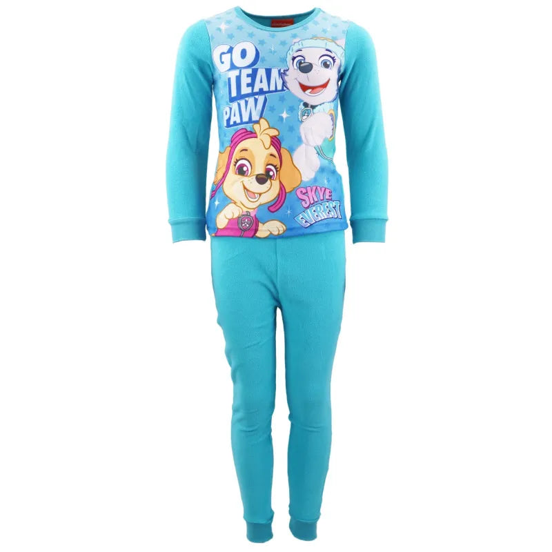 Paw Patrol Mädchen Kinder Fleece Schlafanzug Pyjama lang WS Trend.de Nachtwäsche 92 128