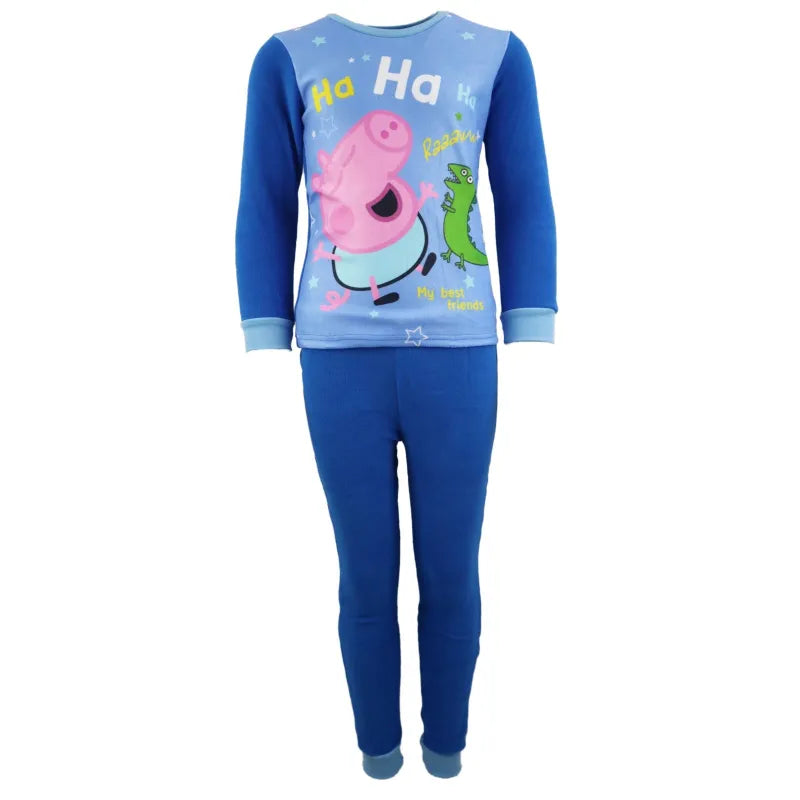 Peppa Wutz George Kinder Fleece Schlafanzug Pyjama lang - WS-Trend.de Dino Polar Hausanzug 92 - 128