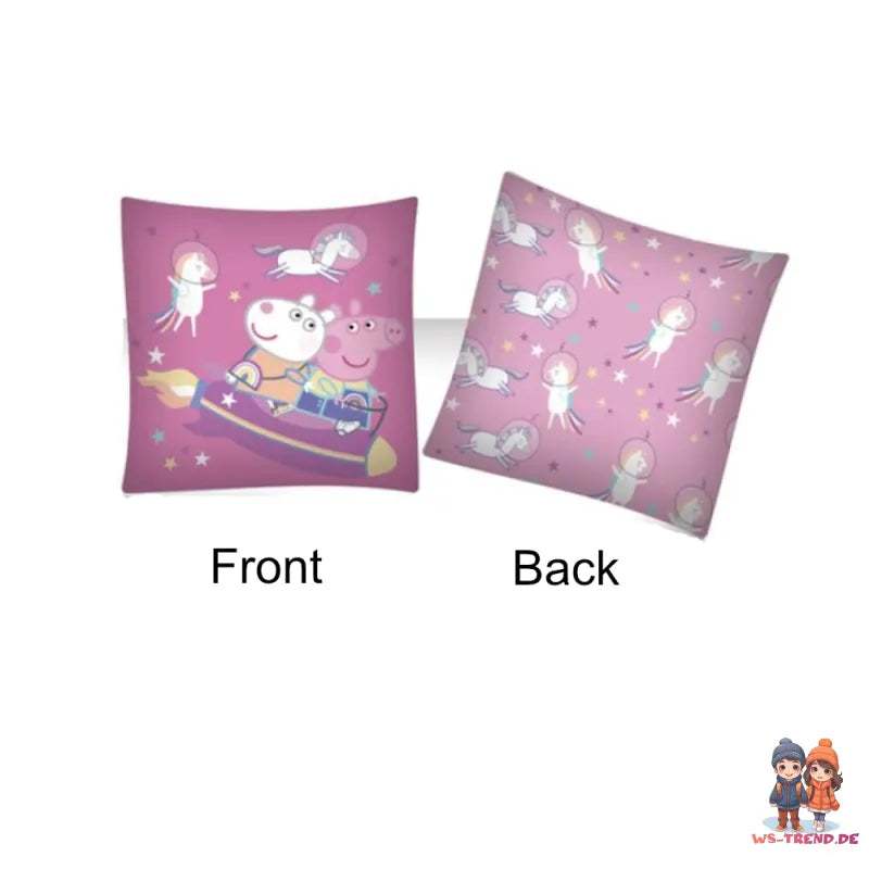 Peppa Wutz Kinder Bettwäsche Mikrofaser 2tlg Set 135/140x200 63x63 cm Bezug - WS-Trend.de