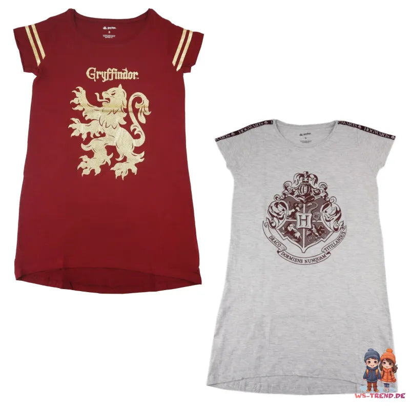 Harry Potter Hogwarts Gryffindor Damen kurzarm Schlafshirt - WS-Trend.de S-XL Baumwolle NEU