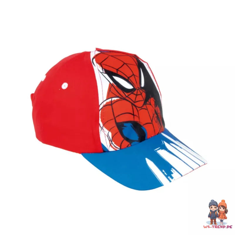 Marvel Spiderman Kinder Basecap - WS-Trend.de Baseball Kappe Mütze Hut Jungen 52/54 Blau Rot