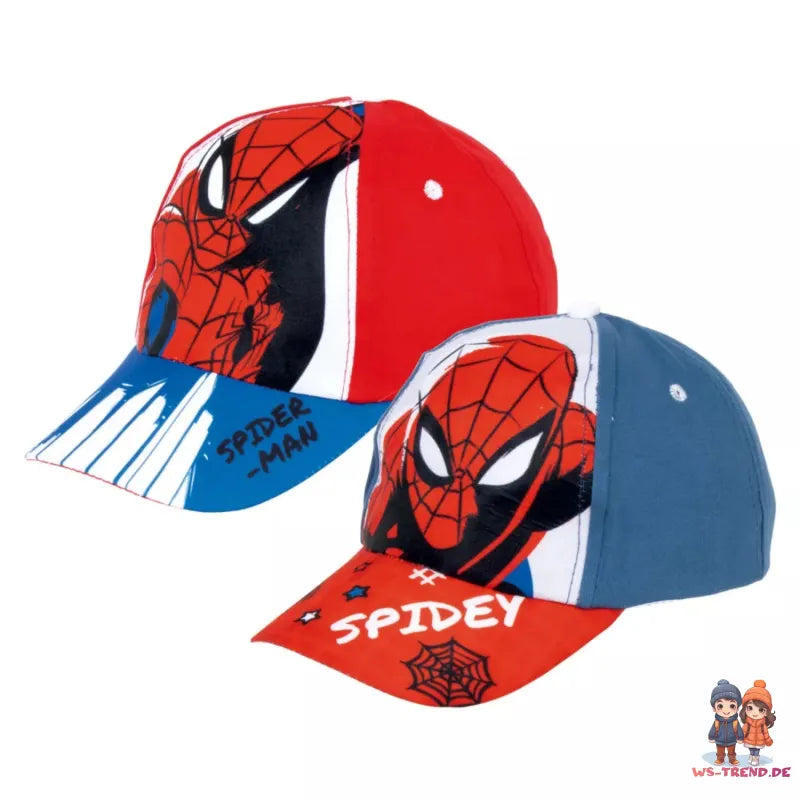 Marvel Spiderman Kinder Basecap - WS-Trend.de Baseball Kappe Mütze Hut Jungen 52/54 Blau Rot
