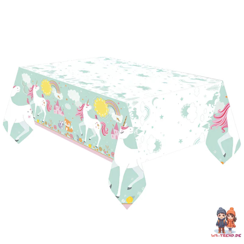 Einhorn Unicorn Geburtstag Deko Set 33 tlg. Geschirr Kinder Partyset - WS-Trend.de