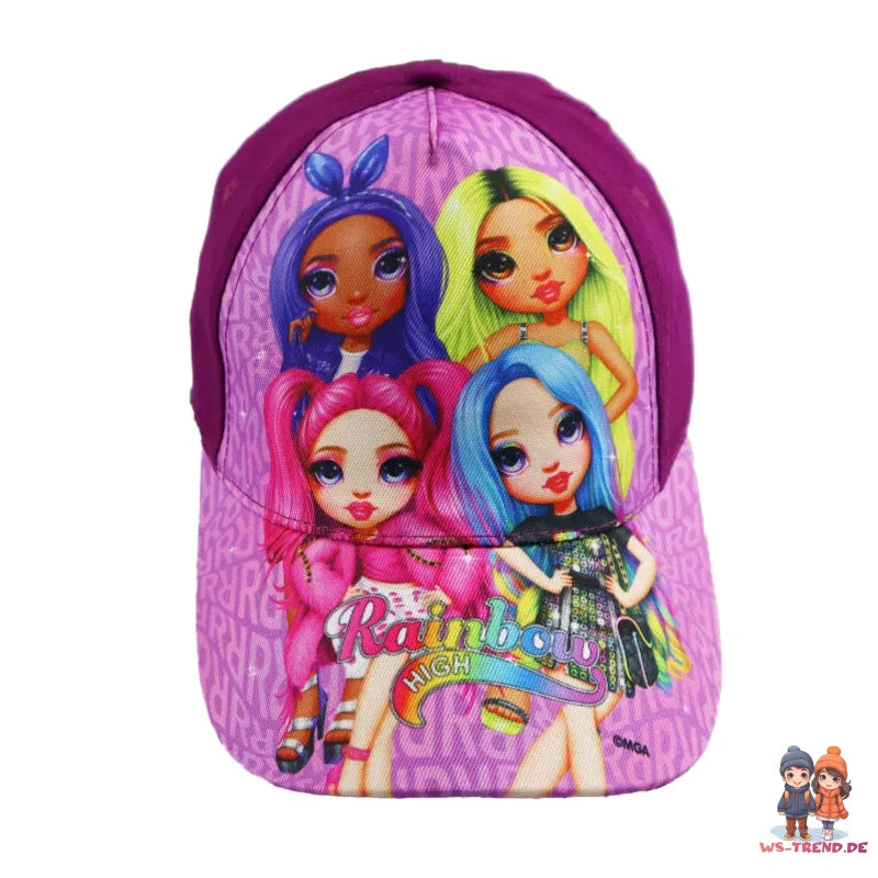 Rainbow High Girls - Kinder Mädchen Basecap - WS-Trend.de - Baseball Kappe Mütze 52 54