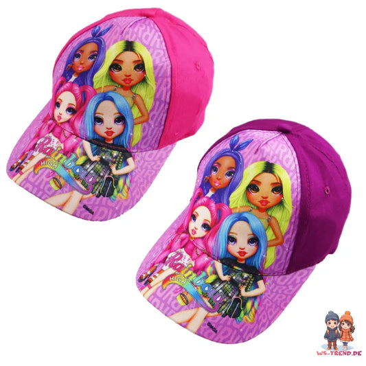 Rainbow High Girls - Kinder Mädchen Basecap - WS-Trend.de - Baseball Kappe Mütze 52 54