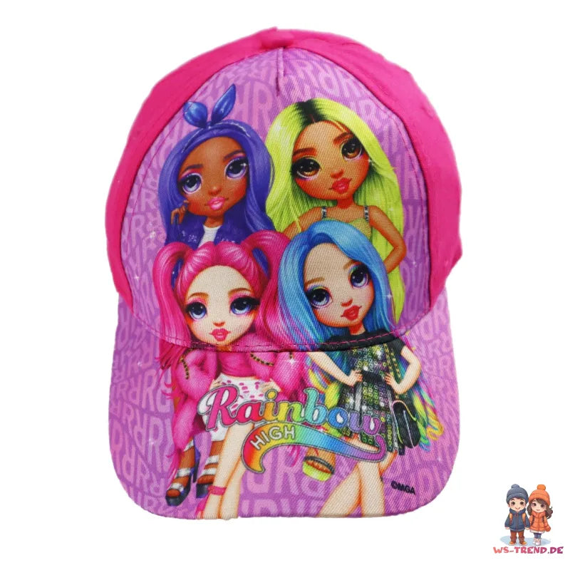 Rainbow High Girls - Kinder Mädchen Basecap - WS-Trend.de - Baseball Kappe Mütze 52 54