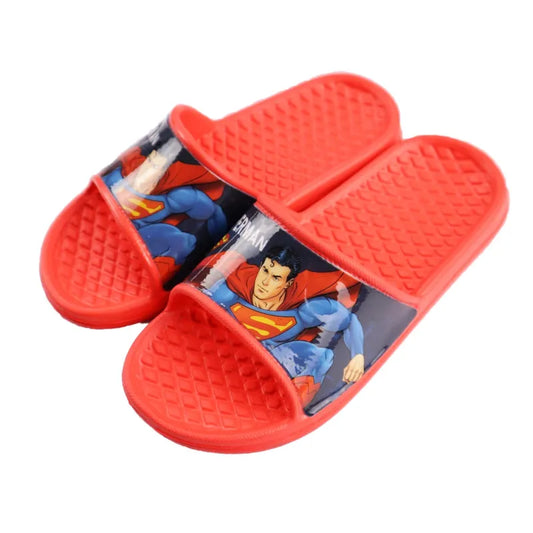 DC Comics Superman Kinder Badelatschen Sandalen - WS-Trend.de 3D Optik Schuhe Rot