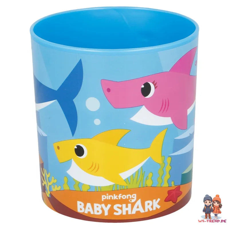 Baby Shark Haie 3 tlg. Set Brotdose mit Kammern Becher und Tasse BPA-frei - WS-Trend.de