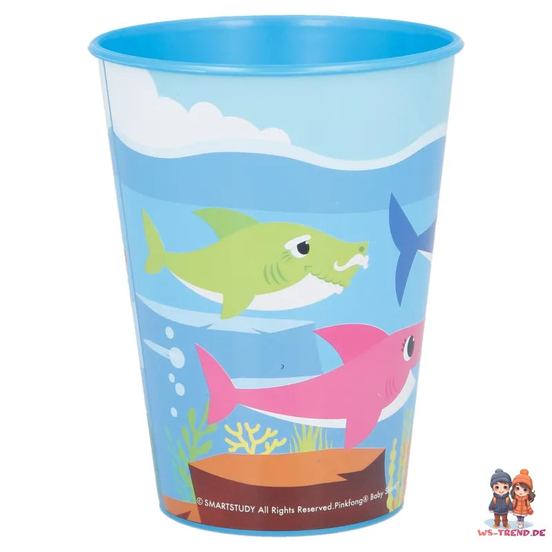 Baby Shark Haie 3 tlg. Set Brotdose mit Kammern Becher und Tasse BPA-frei - WS-Trend.de