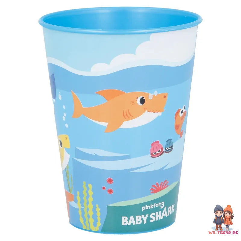 Baby Shark Haie 3 tlg. Set Brotdose mit Kammern Becher und Tasse BPA-frei - WS-Trend.de