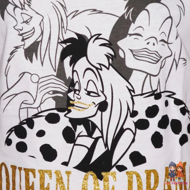 Disney Cruella Devil Damen kurzarm T-Shirt Shirt - WS-Trend.de XS-XL 100% Baumwolle