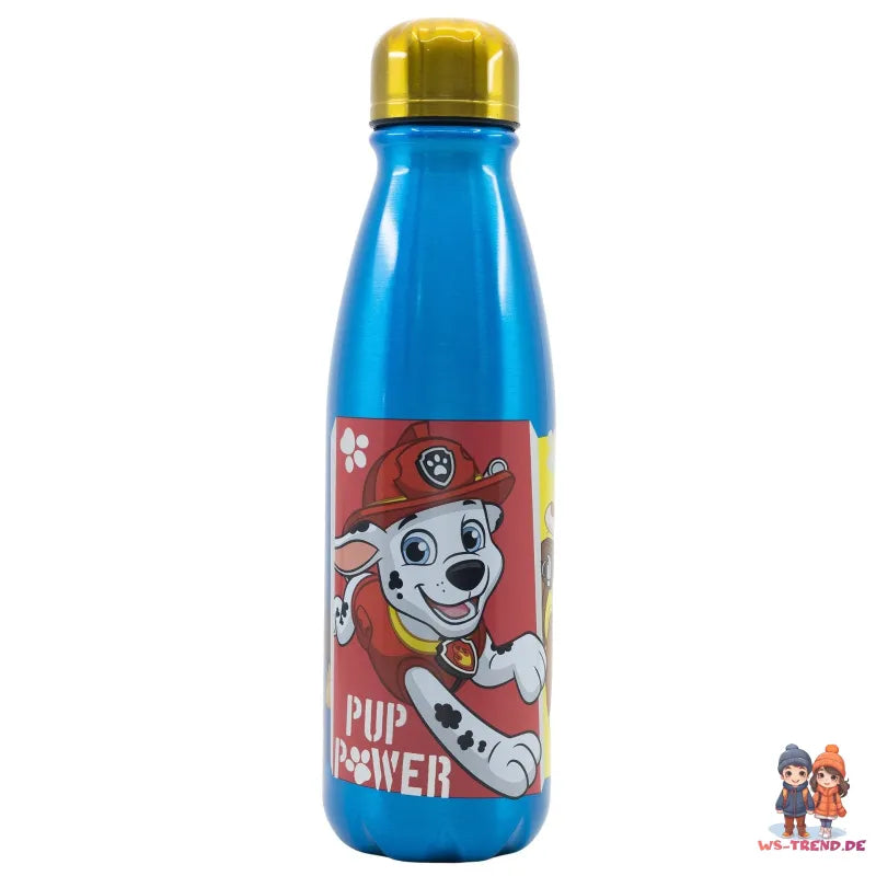 Paw Patrol Chase Rubble Marshall Aluminium Wasserflasche Trinkflasche 600 ml - WS-Trend.de