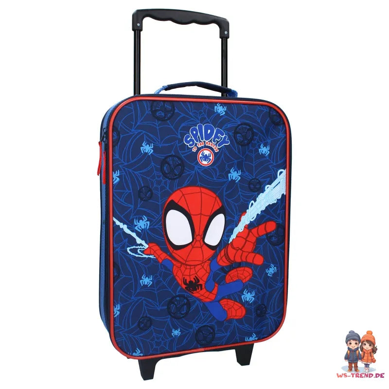 Spiderman Spidey Kinder 2tlg Set Trolley Kinderkoffer Koffer Strandtuch 70x140 - WS-Trend.de