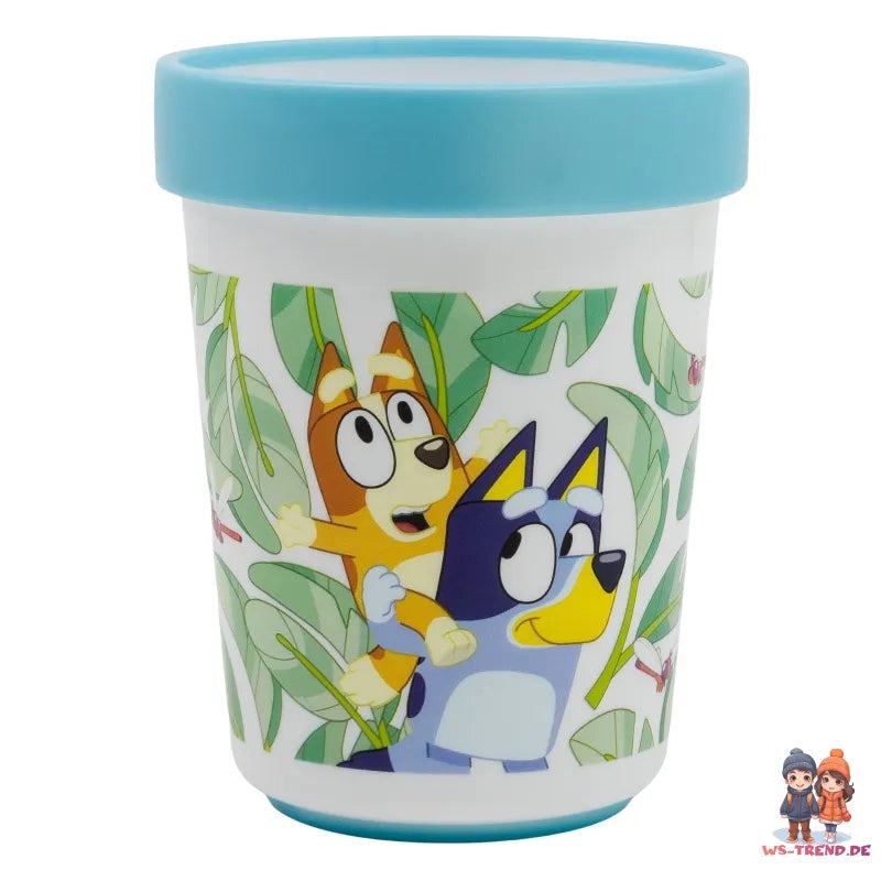 Bluey und Bingo Kinder Geschirr-Set 3 teilig Becher Teller Schüssel antirutsch - WS-Trend.de