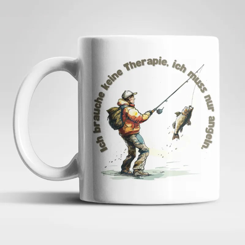 Angler Fischer Therapie Kaffeetasse Teetasse Tasse Geschenkidee 325 ml WS Trend.de