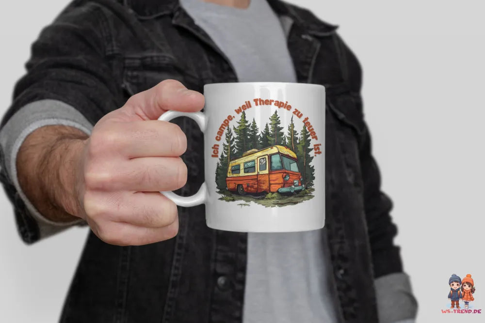 Camping Camper Wohnwagen Kaffeetasse Teetasse Tasse Geschenkidee 325 ml - WS-Trend.de