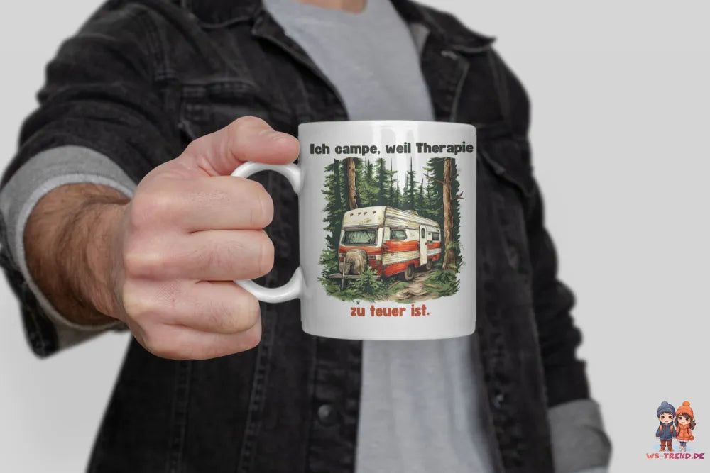Camping Camper Wohnwagen Kaffeetasse Teetasse Tasse Geschenkidee 325 ml - WS-Trend.de