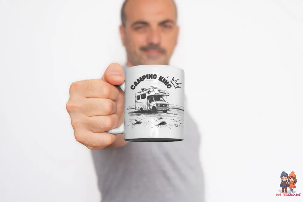 Camping King und Queen Set Kaffeetasse Teetasse Tasse Geschenkidee 325 ml - WS-Trend.de