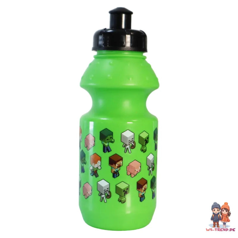 Minecraft Creeper Steve Alex Kinder 2 tlg Lunch Set Brotdose Trinkflasche 350 ml WS Trend.de