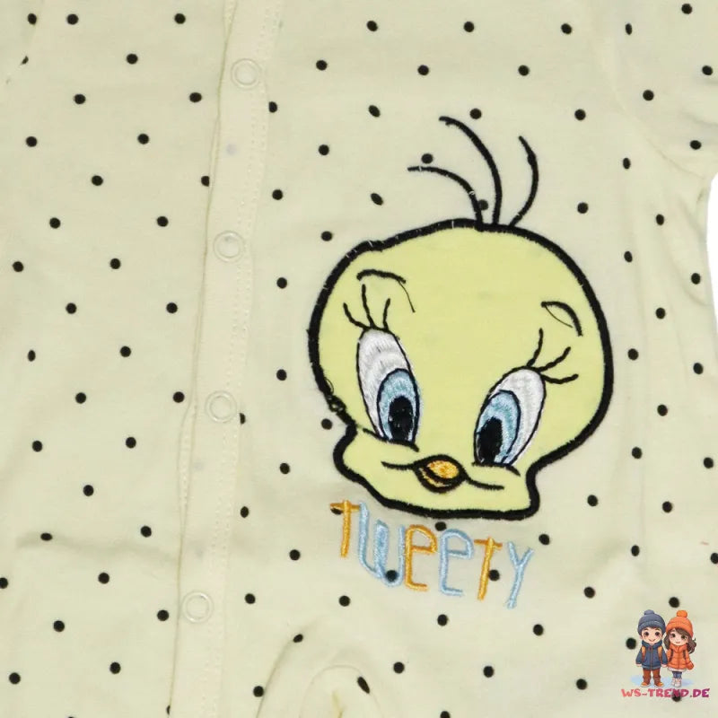 Looney Tunes Tweety Baby Kleinkind Body Strampler Einteiler - WS-Trend.de kurzarm Gr. 62-92 Baumwolle