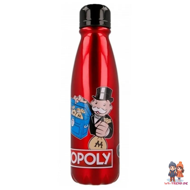 Monopoly 2-er Set Aluminium Wasserflasche Trinkflasche Flasche 600 ml - WS-Trend.de
