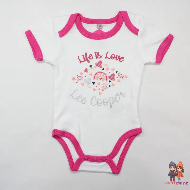 Lee Cooper 2er Set Baby Kleinkind kurzarm Body Einteiler - WS-Trend.de Gr. 56 - 92 Baumwolle