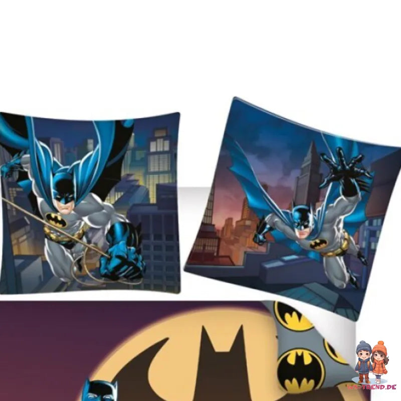 DC Comics Batman Kinder Bettwäsche 2tlg. Set 135-140x200 65x65 cm - WS-Trend.de