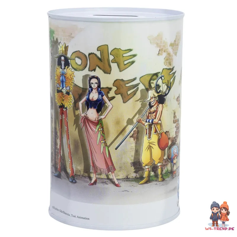 One Piece Anime Monkey D. Ruffy XL Spardose Sparschwein aus Weißblech 1000 ml - WS-Trend.de