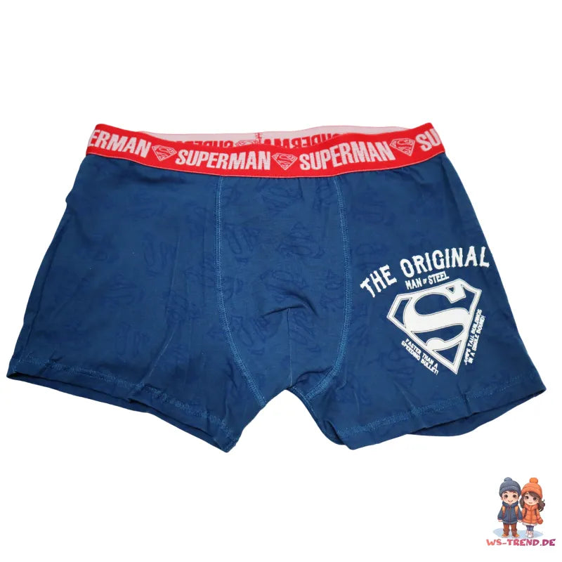 DC Comics Superman Herren Boxershorts Unterhose 2er Pack - WS-Trend.de Gr. S bis XXL