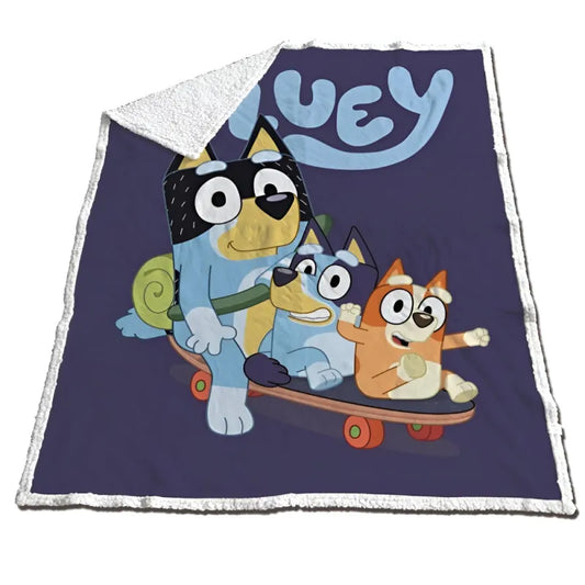 Bluey Bingo Heeler Kinder Coral Decke warme Kuscheldecke 120x150 cm - WS-Trend.de