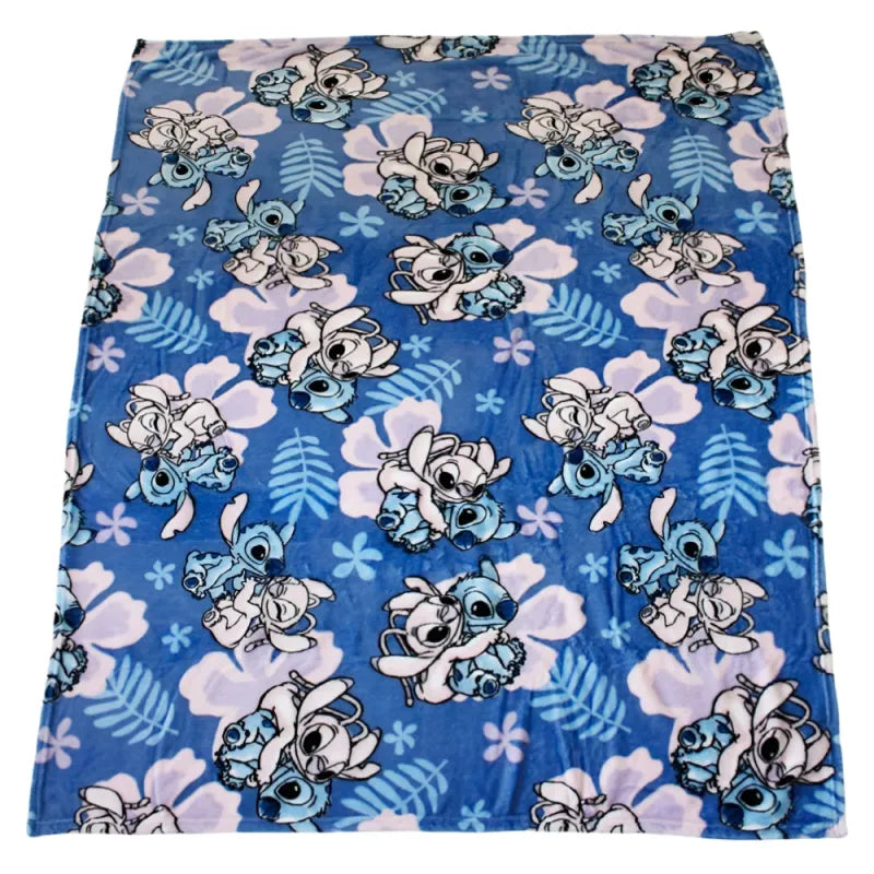 Disney Lilo und Stitch Angel Flanell Wohndecke warme Kuscheldecke 110x150 cm - WS-Trend.de
