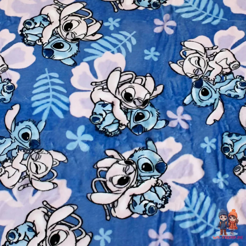 Disney Lilo und Stitch Angel Flanell Wohndecke warme Kuscheldecke 110x150 cm - WS-Trend.de