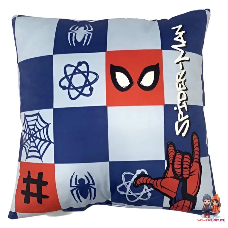 Marvel Spiderman Velours Kissen Dekokissen Cushion 40x40 cm - WS-Trend.de