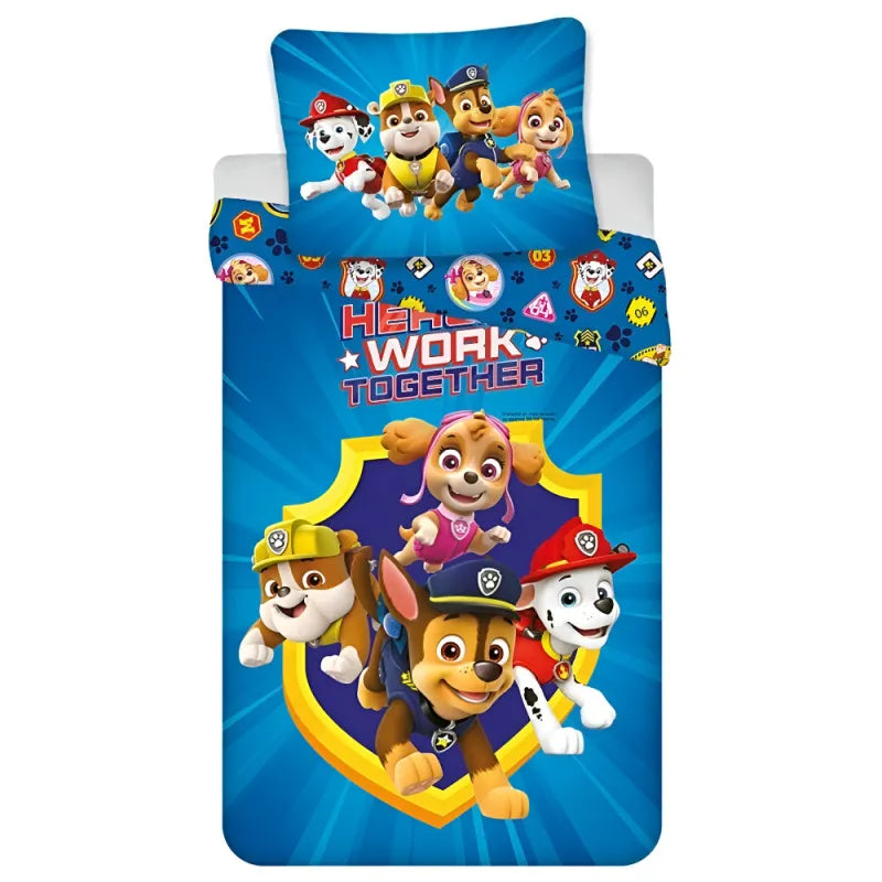 Paw Patrol Chase Skye Kinder Bettwäsche 2tlg. Set 135-140x200 65x65 cm - WS-Trend.de