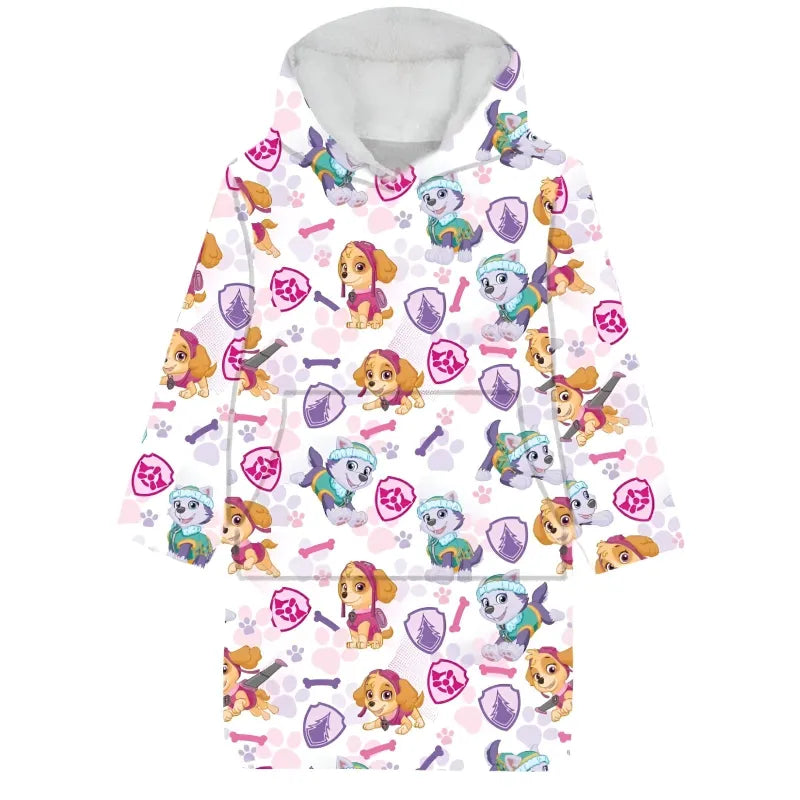 Paw Patrol Skye Kuschelponcho Kuscheldecke mit Ärmeln Kapuze Tasche 3-6 Jahre - WS-Trend.de