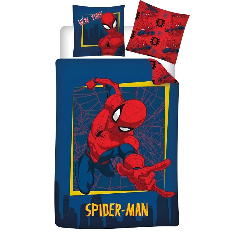 Marvel Spider-Man Jungen Flanell Bettwäsche Set 135-140x200 65x65 cm Baumwolle - WS-Trend.de