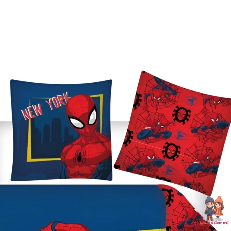 Marvel Spider-Man Jungen Flanell Bettwäsche Set 135-140x200 65x65 cm Baumwolle - WS-Trend.de