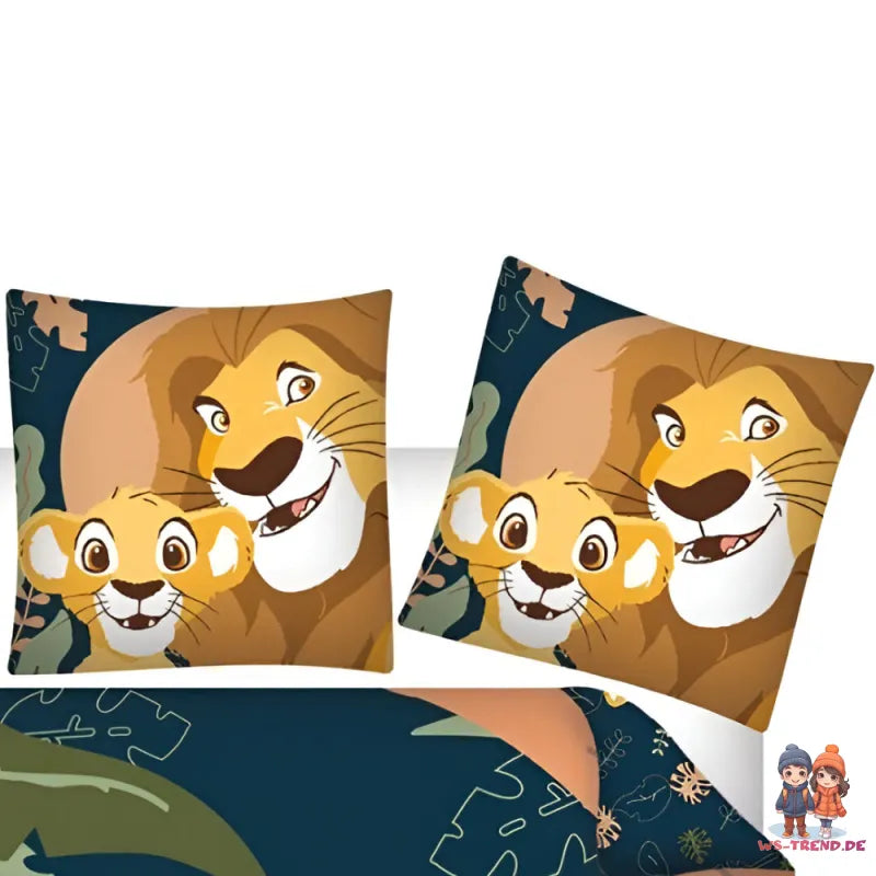 Disney König der Löwen Kinder Mikrofaser Bettwäsche 2tlg. Set 135-140x200 65x65 - WS-Trend.de