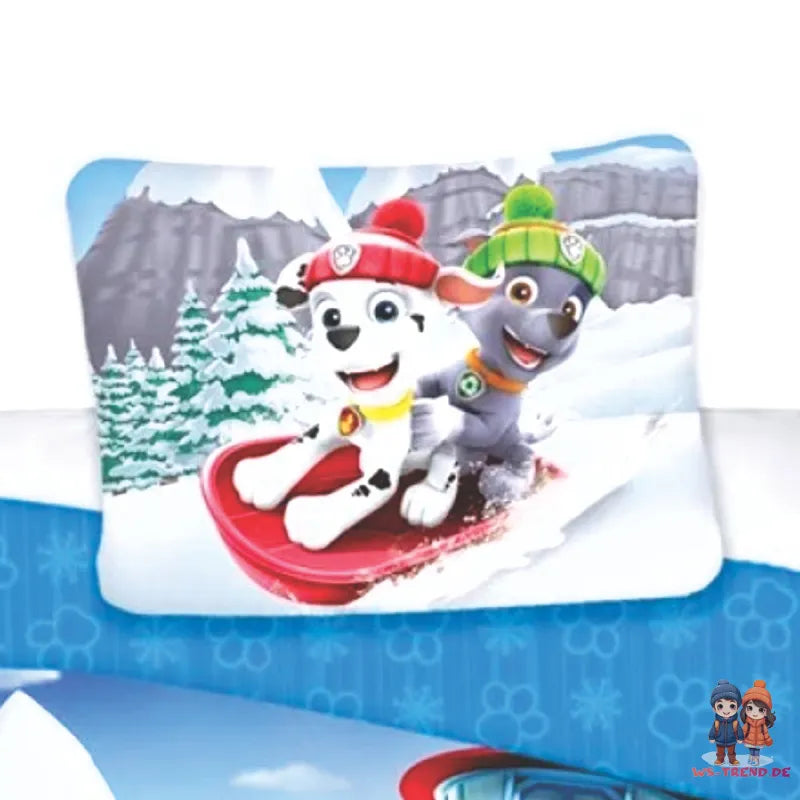 Paw Patrol Chase Kinder Flanell Bettwäsche Set 135/140x200 65x65 Baumwolle - WS-Trend.de