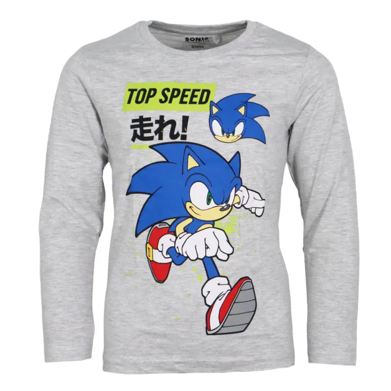 Sonic The Hedgehog Kinder Jungen langarm Shirt Langarmshirt - WS-Trend.de Junge Gr. 104 bis 134