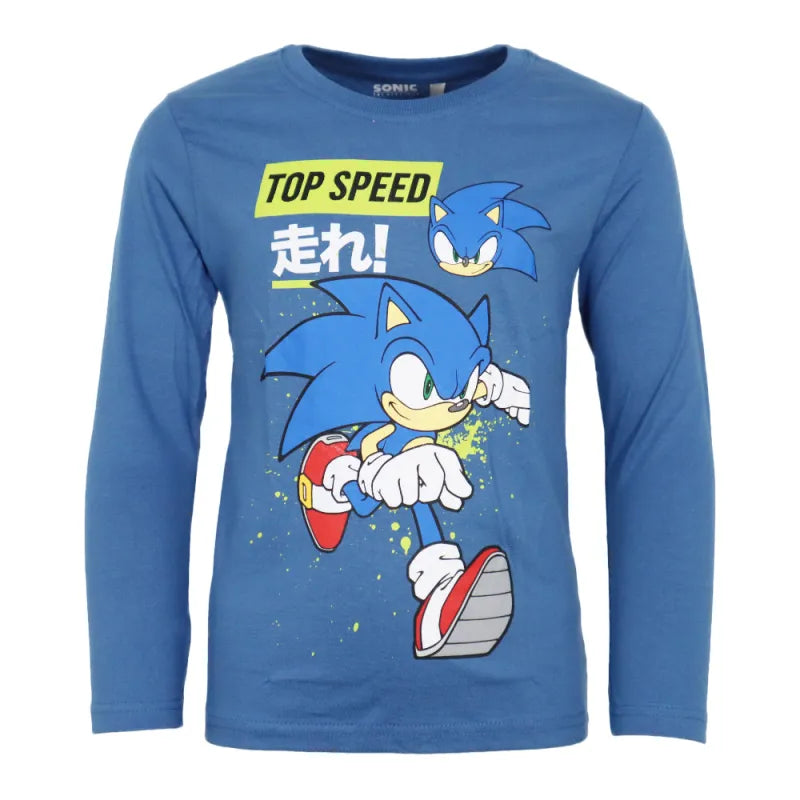 Sonic The Hedgehog Kinder Jungen langarm Shirt Langarmshirt - WS-Trend.de Junge Gr. 104 bis 134