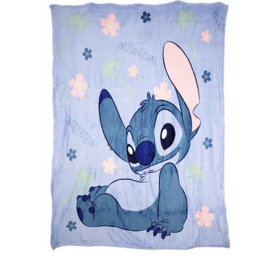 Disney Lilo und Stitch Flanell Wohndecke warme Kuscheldecke 130x160 cm - WS-Trend.de
