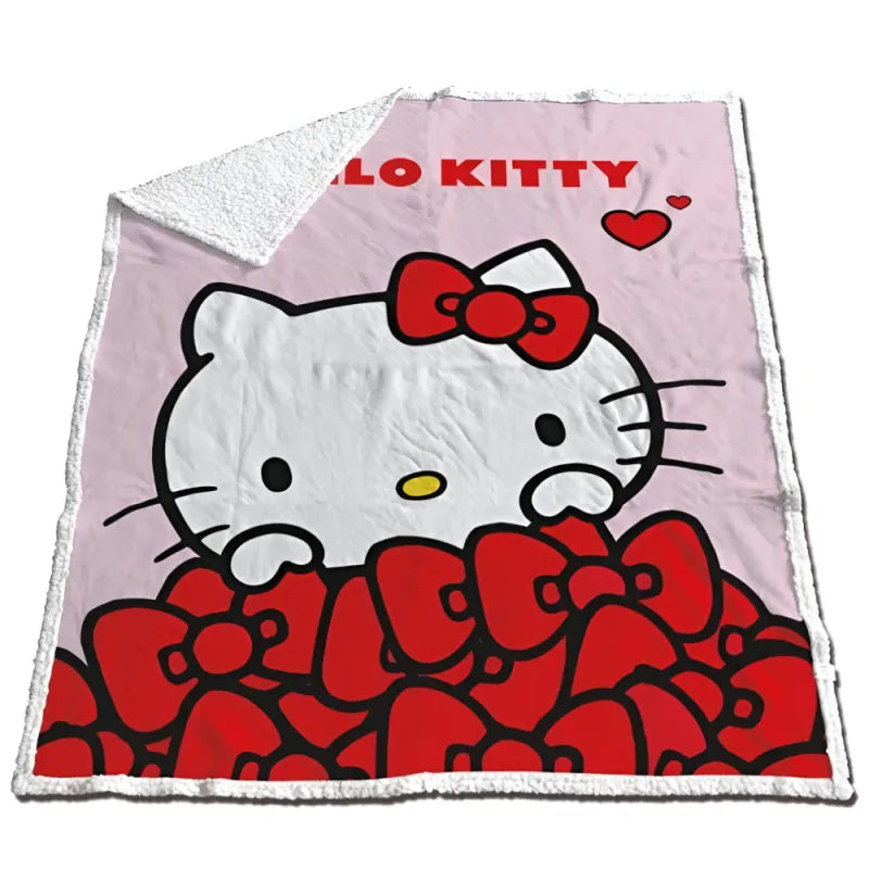 Hello Kitty Wohndecke warme Kuscheldecke 130x170 cm - WS-Trend.de
