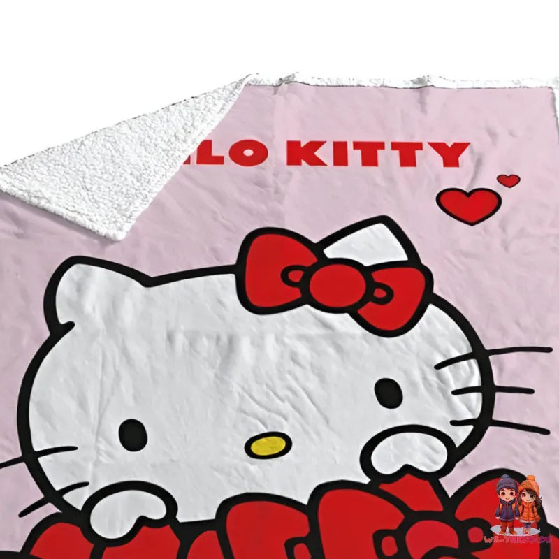 Hello Kitty Wohndecke warme Kuscheldecke 130x170 cm - WS-Trend.de