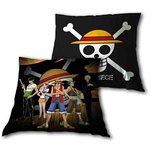 Anime One Piece Luffy and Crew Kissen Dekokissen Cushion 40x40 cm - WS-Trend.de