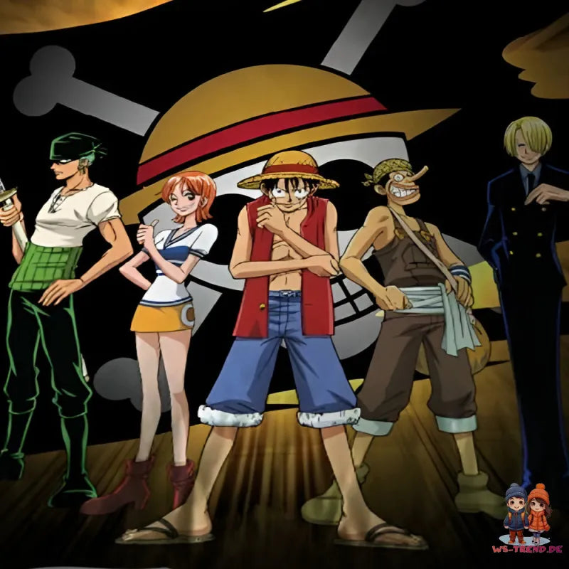 Anime One Piece Luffy and Crew Kissen Dekokissen Cushion 40x40 cm - WS-Trend.de