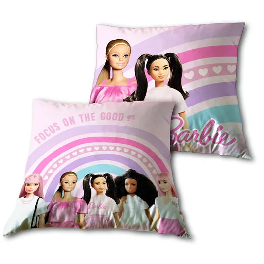 Barbie Mädchen Velours Kissen Dekokissen Cushion 40x40 cm - WS-Trend.de