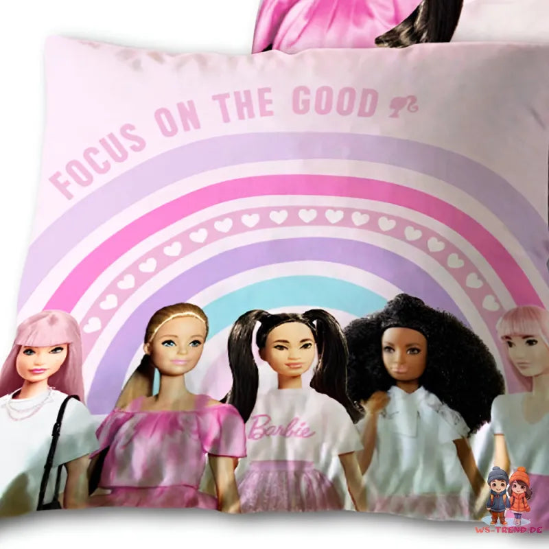Barbie Mädchen Velours Kissen Dekokissen Cushion 40x40 cm - WS-Trend.de
