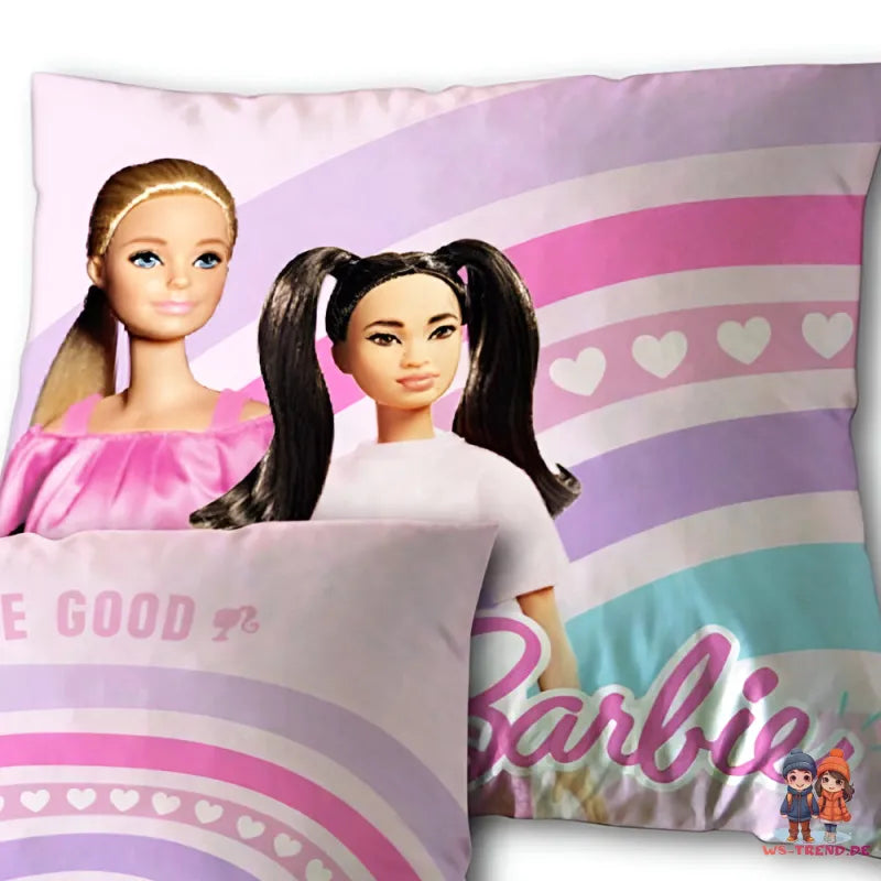 Barbie Mädchen Velours Kissen Dekokissen Cushion 40x40 cm - WS-Trend.de