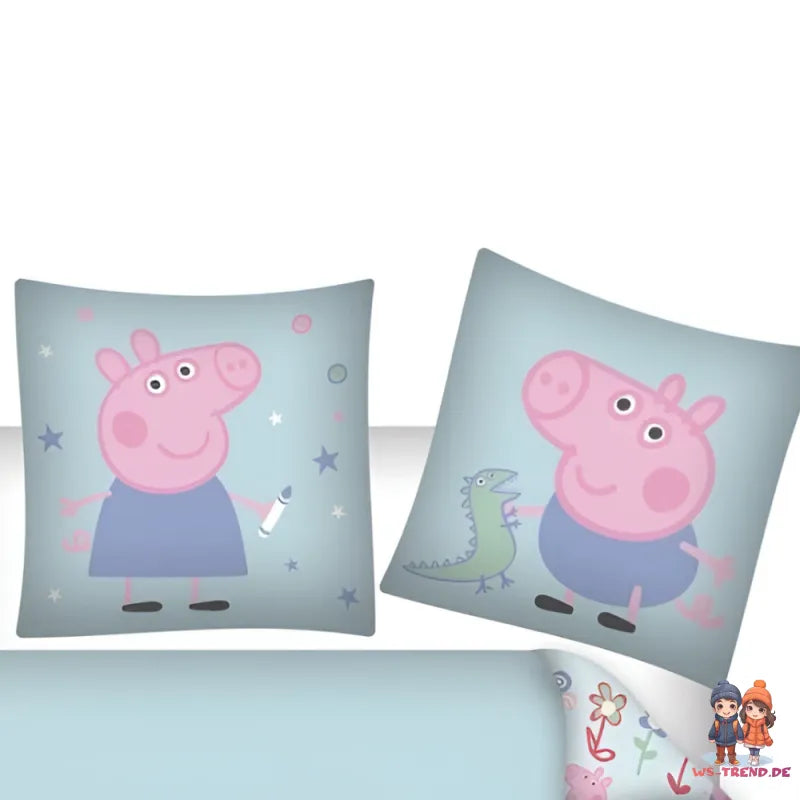 Peppa Wutz Kinder Bettwäsche Mikrofaser 2tlg Set 135/140x200 63x63 cm WS Trend.de Bezug